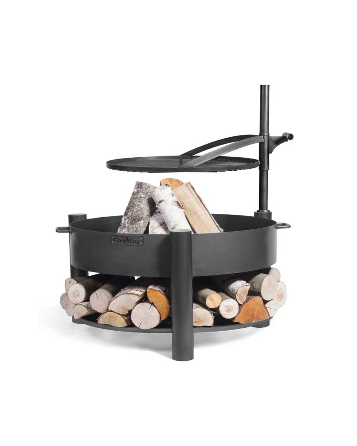 Griglia Per Barbecue Camino Griglia Per Barbecue Regolabile 60x38cm - Bistecchiera In Ferro Con Manici In Legno Per Camino Griglia Barbecue Camino - Foto 6