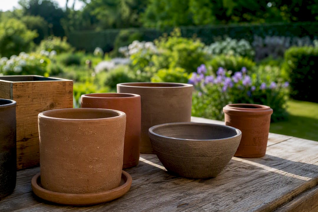 Vasi da esterno realizzati con materiali naturali