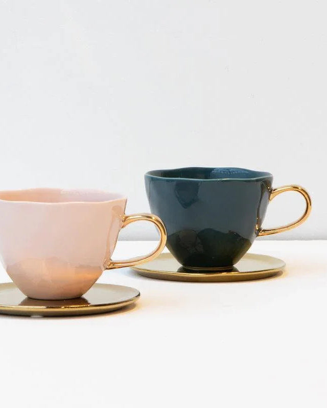 Good morning - Set 4 tazze da Tè blu verde