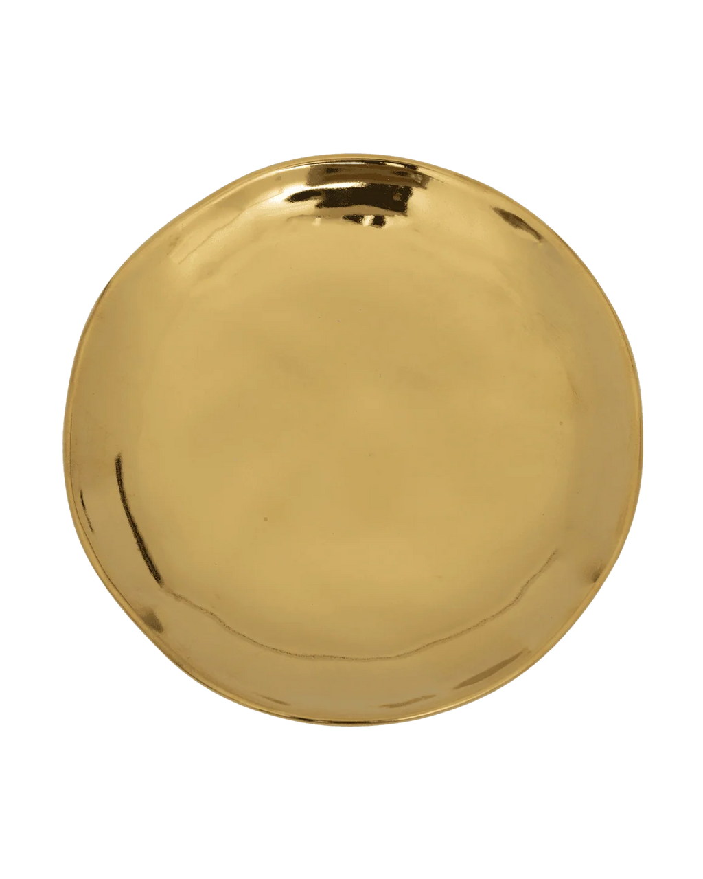 Good Morning - Set 4 piatti dorati, Ø14 cm