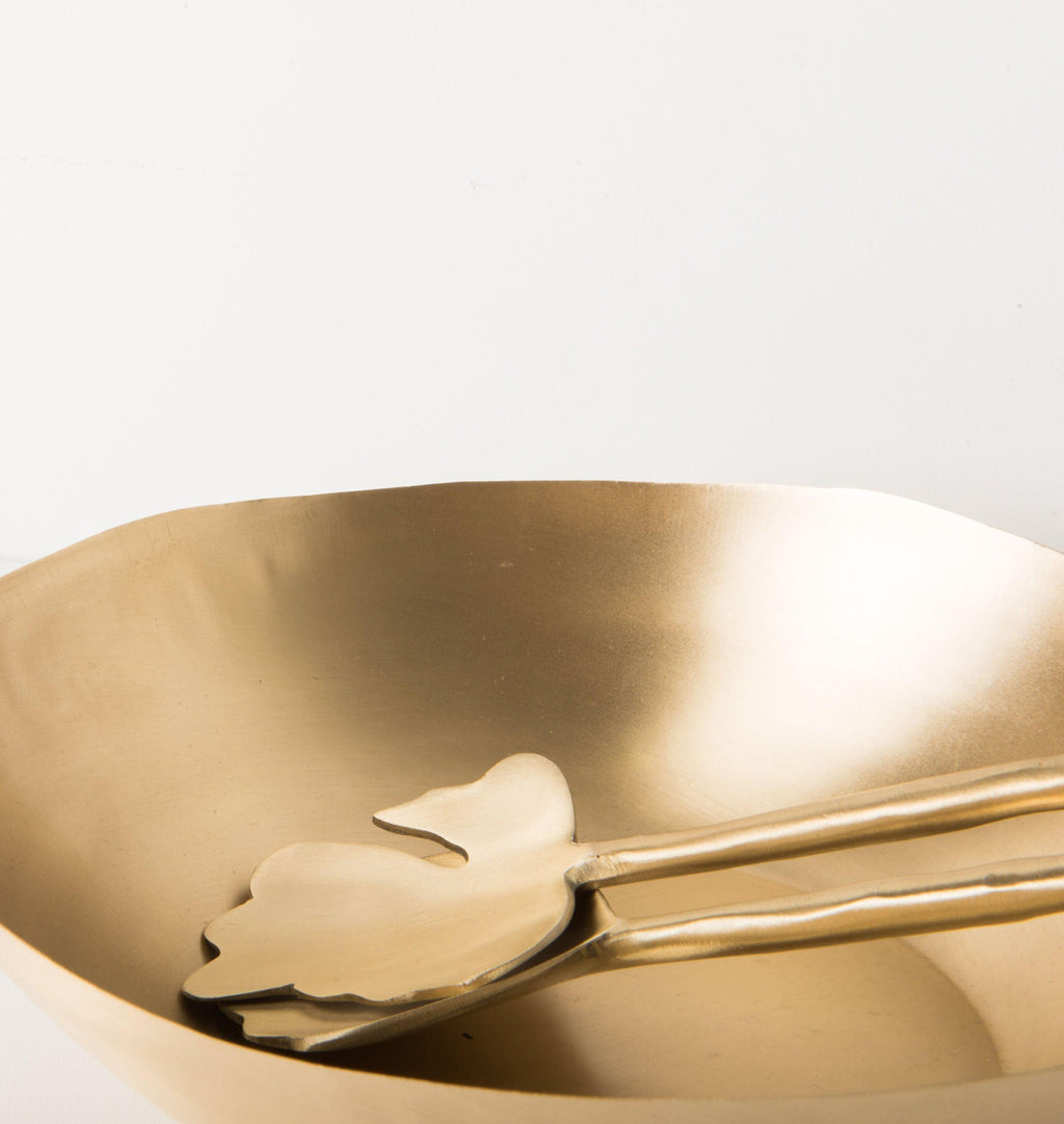 Leaves -  Set 2 posate di portata per insalata, confezione regalo