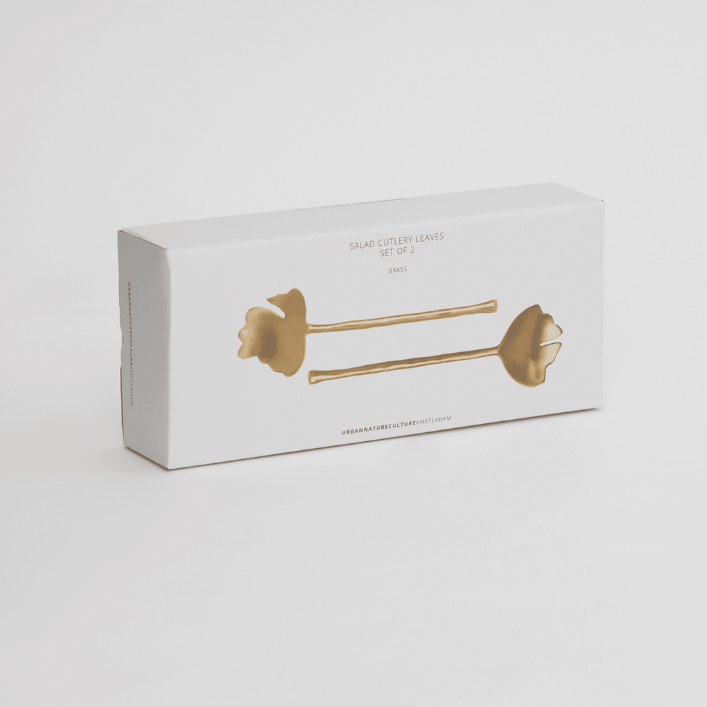 Leaves -  Set 2 posate di portata per insalata, confezione regalo