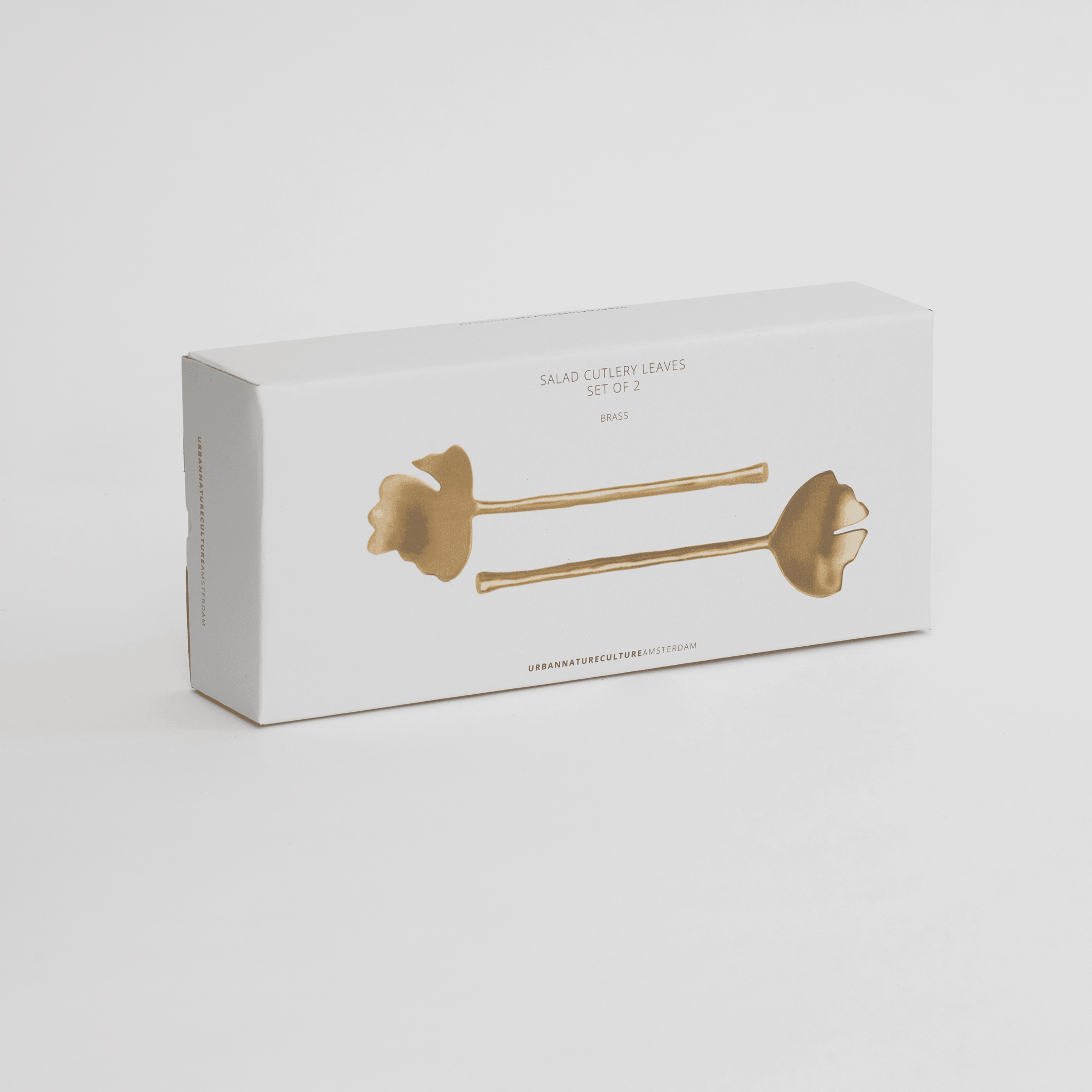 Leaves -  Set 2 posate di portata per insalata, confezione regalo