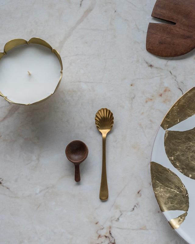 Oro -  Set di 4 cucchiaini dorati, con confezione regalo