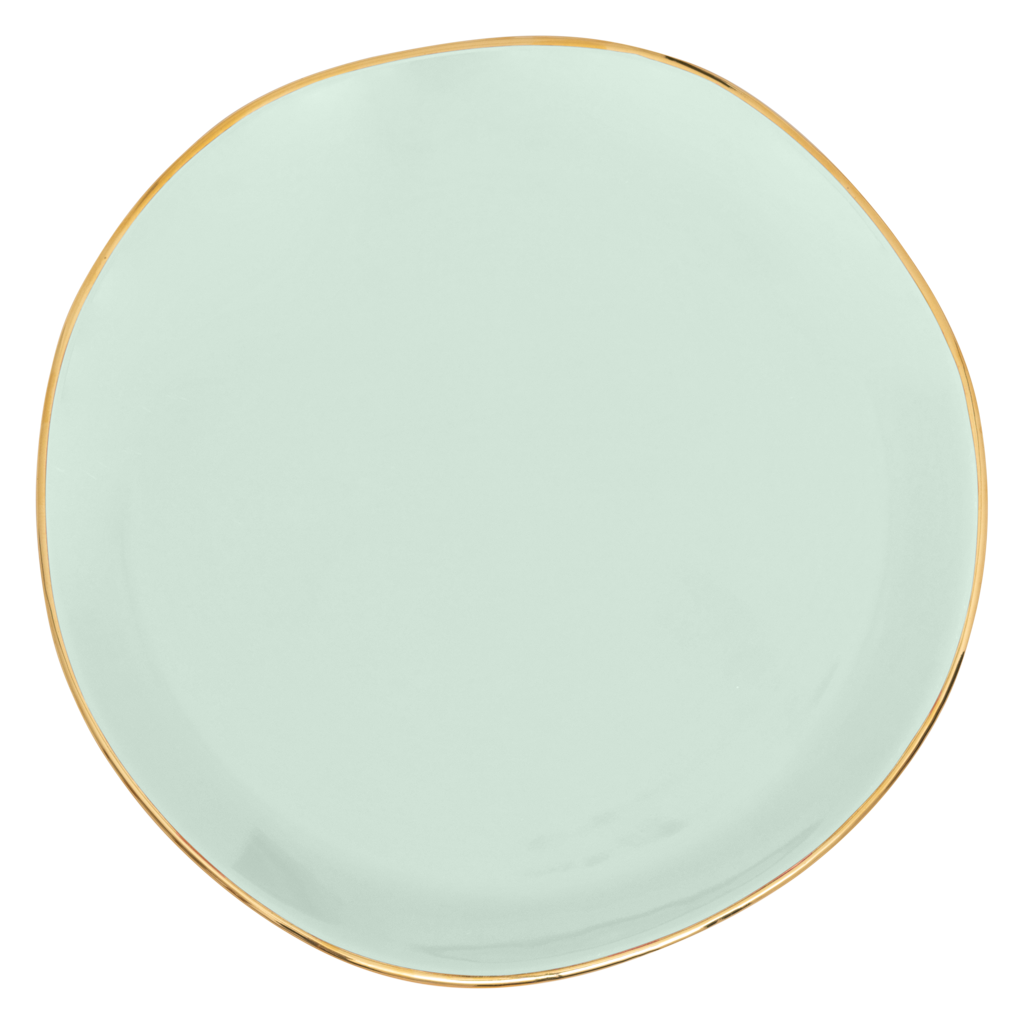 Good Morning - Set 4 piatti verde acqua, diametro 17 cm