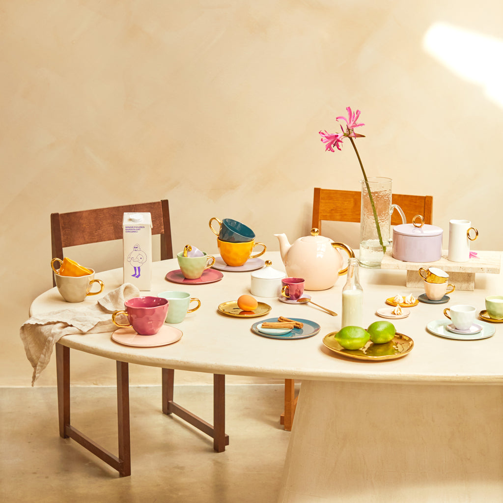 Good Morning - Set 4 piatti verde acqua, diametro 17 cm