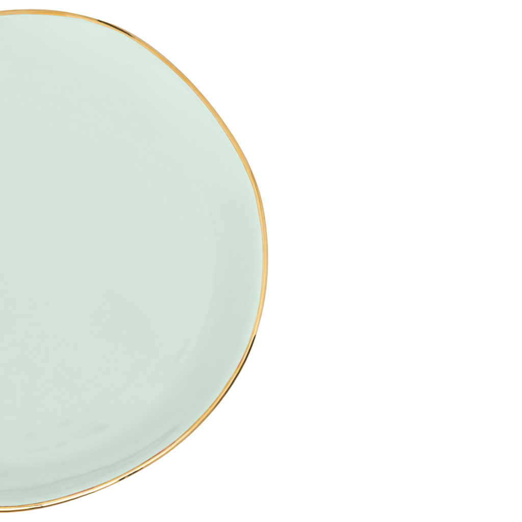 Good Morning - Set 4 piatti verde acqua, diametro 17 cm