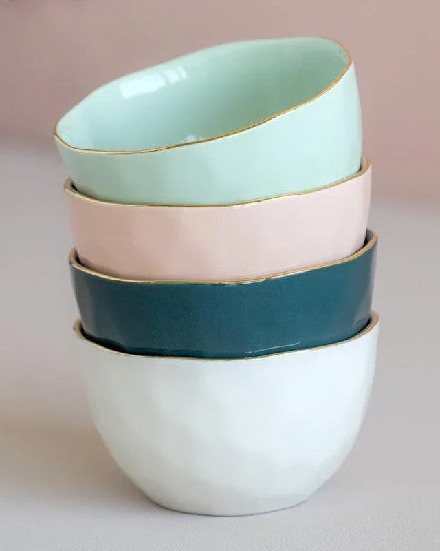 Good Morning - Set 4 ciotole verde acqua, Ø14 cm