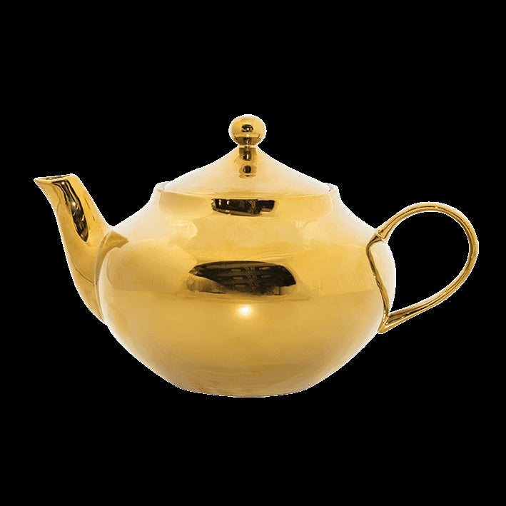 Good Morning -  Teiera dorata in ceramica