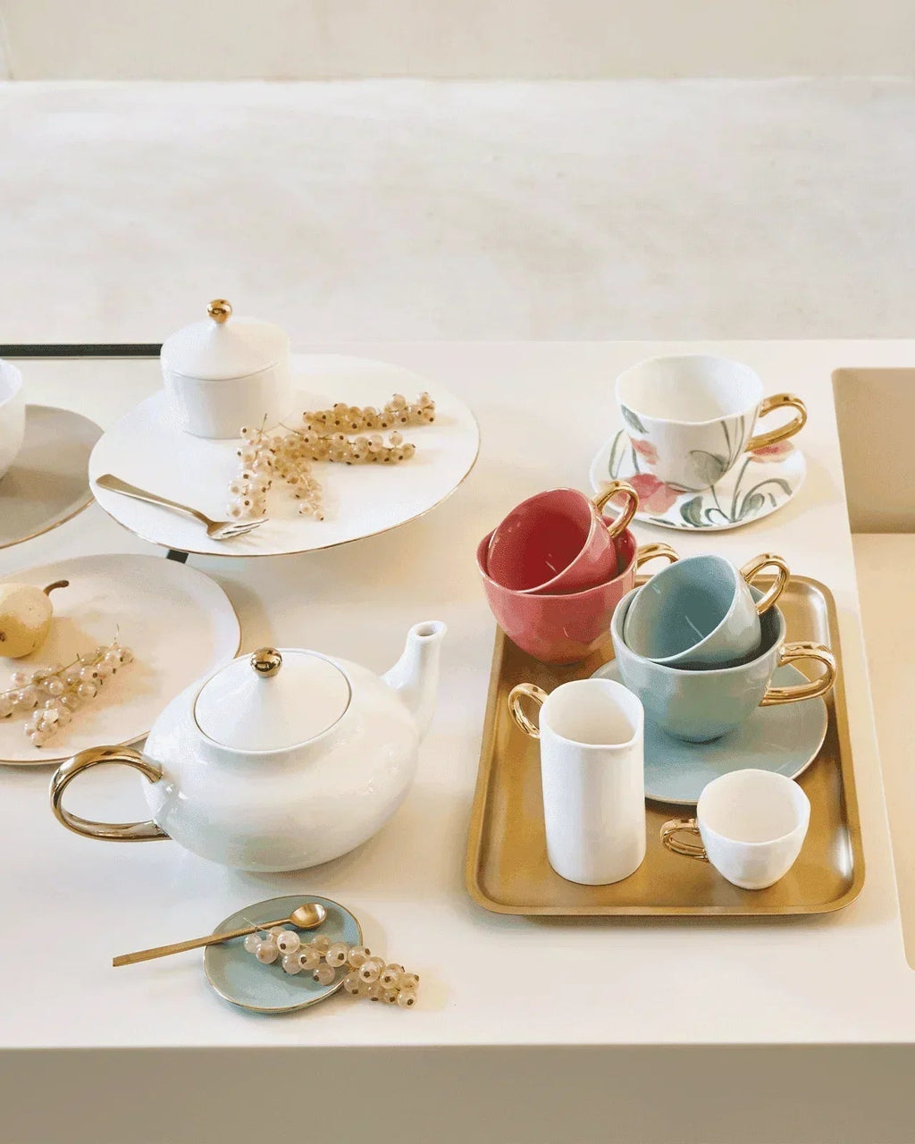 Good Morning - set 4 tazzine da caffè verde acqua