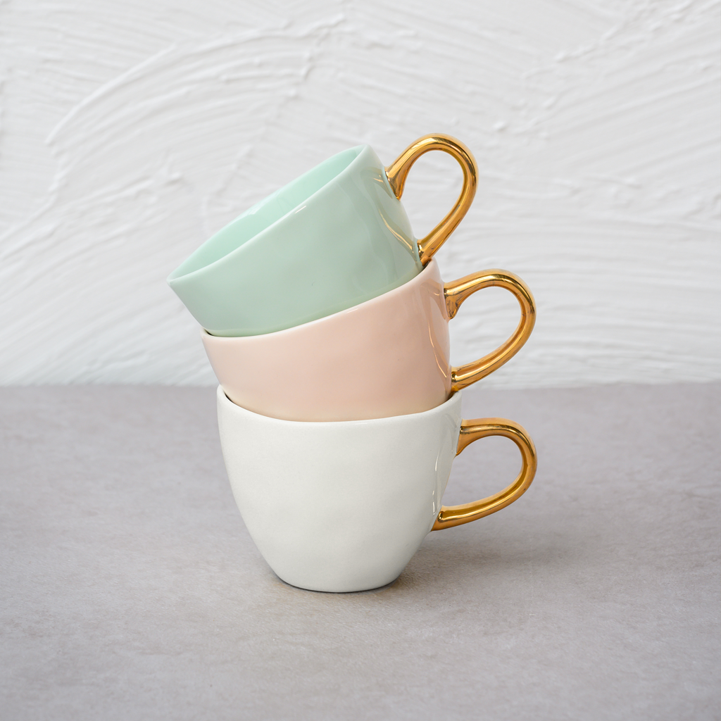 Good Morning - set 4 tazzine da caffè verde acqua