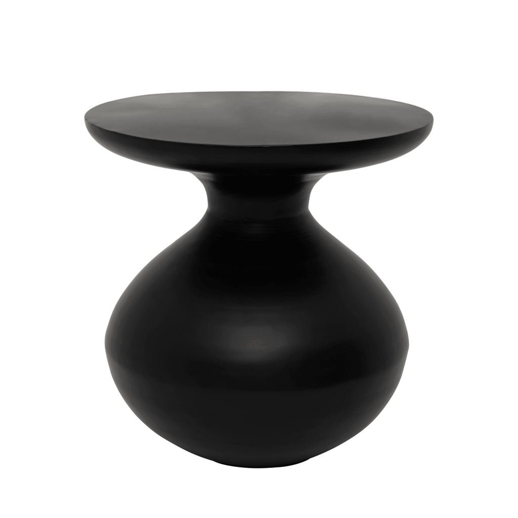 Tummy - Side table in metallo, nero