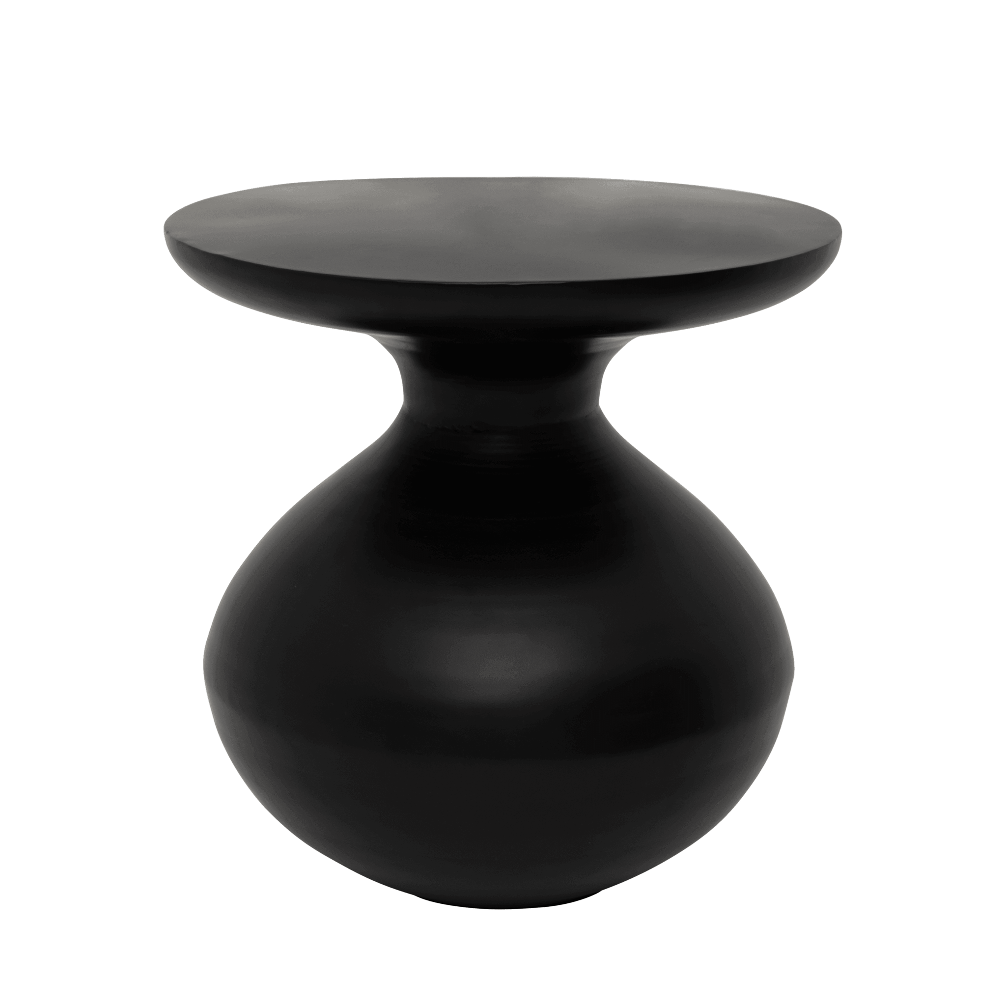 Tummy - Side table in metallo, nero