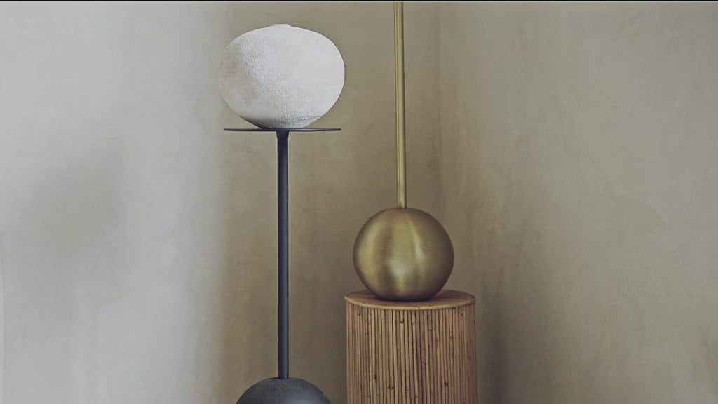 Tummy - Side table in metallo, nero