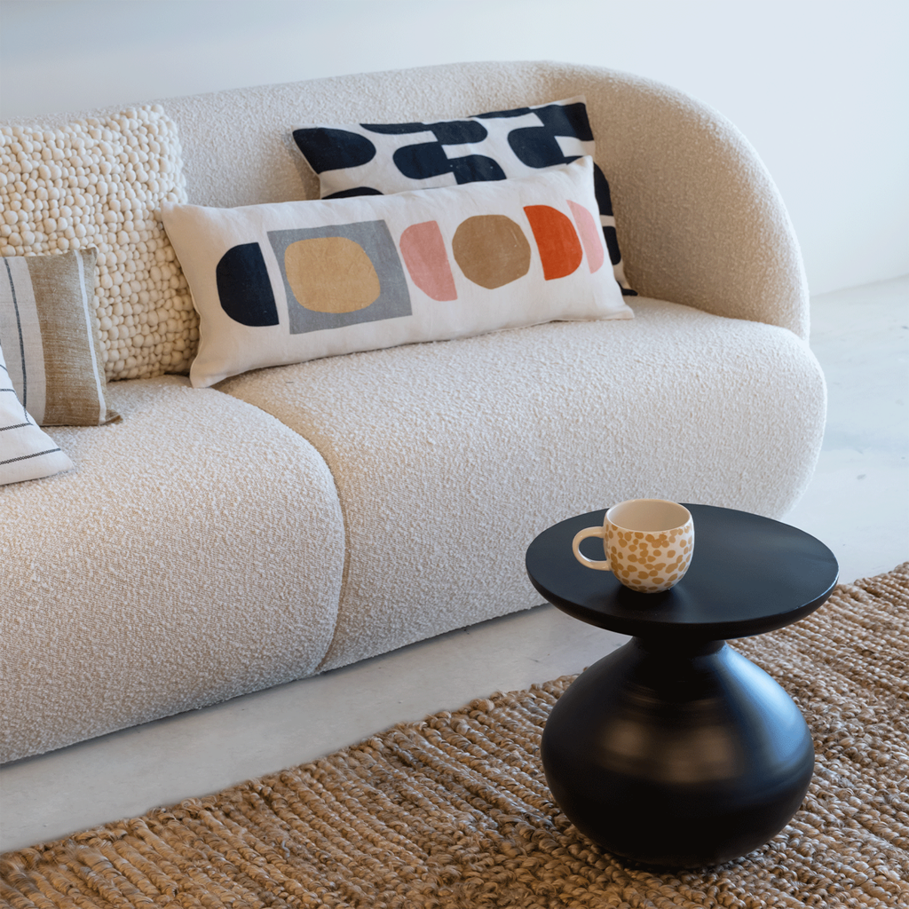 Tummy - Side table in metallo, nero