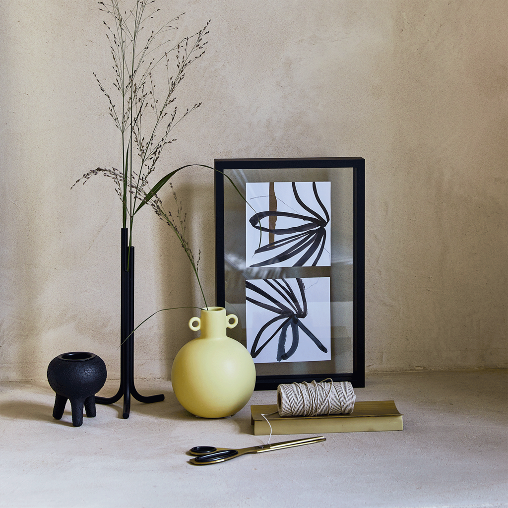 Min - Cornice per foto floating, nera