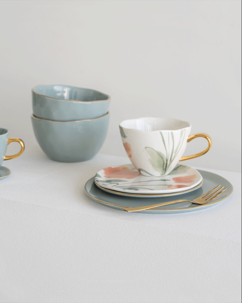 Gold - Set di 4 forchettine da dolce, confezione regalo