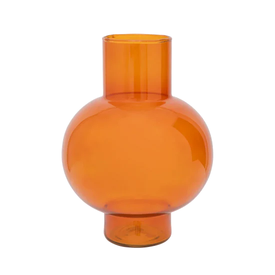 Round A - Vaso in vetro riciclato arancione