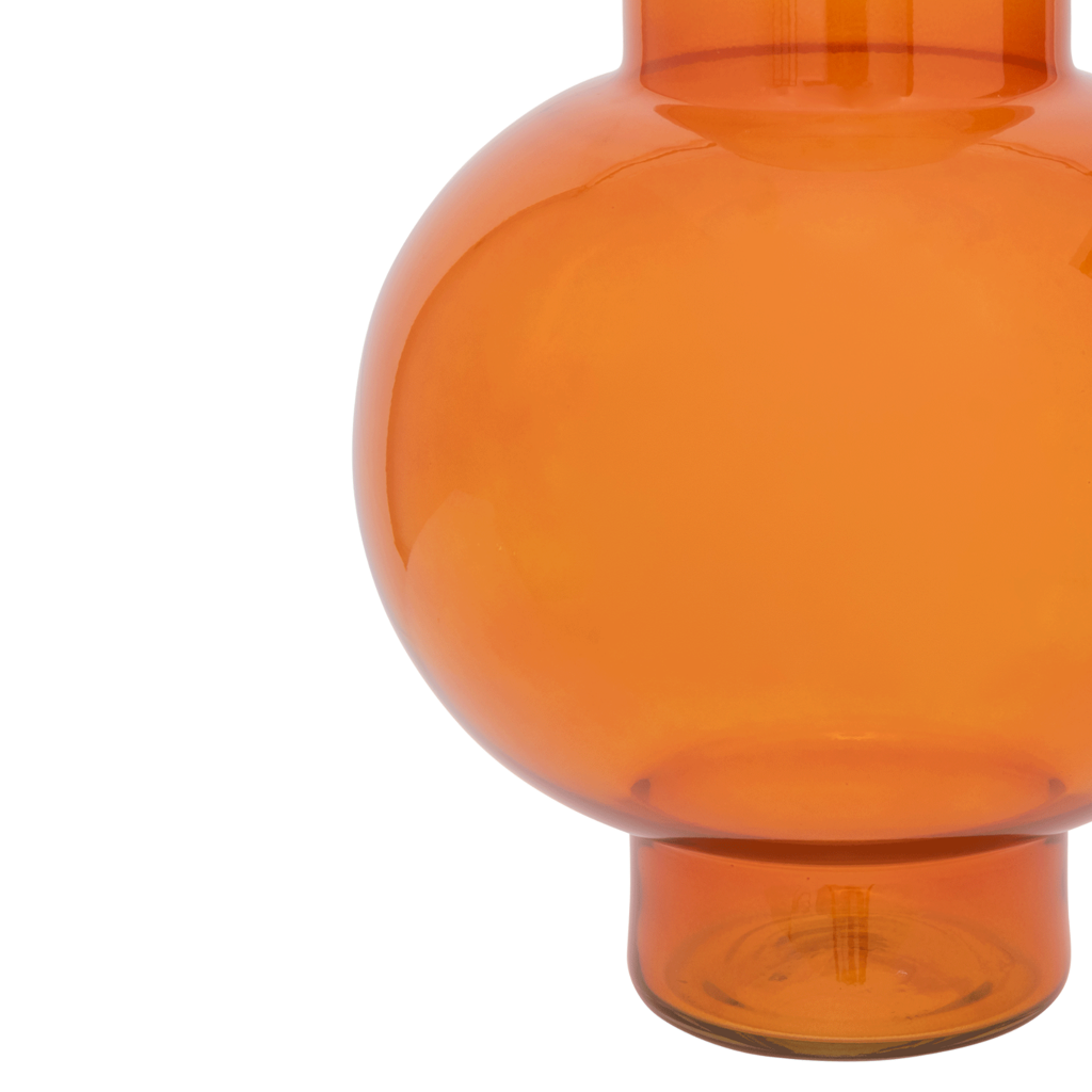 Round A - Vaso in vetro riciclato arancione