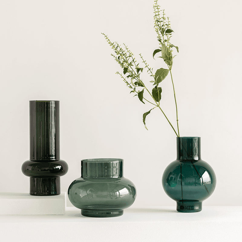 Tummy - Vaso in vetro riciclato verde scuro