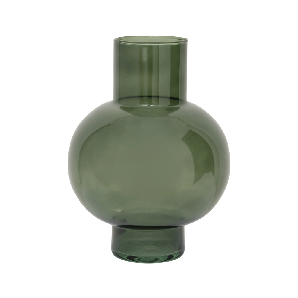 Tummy - Vaso in vetro riciclato verde scuro