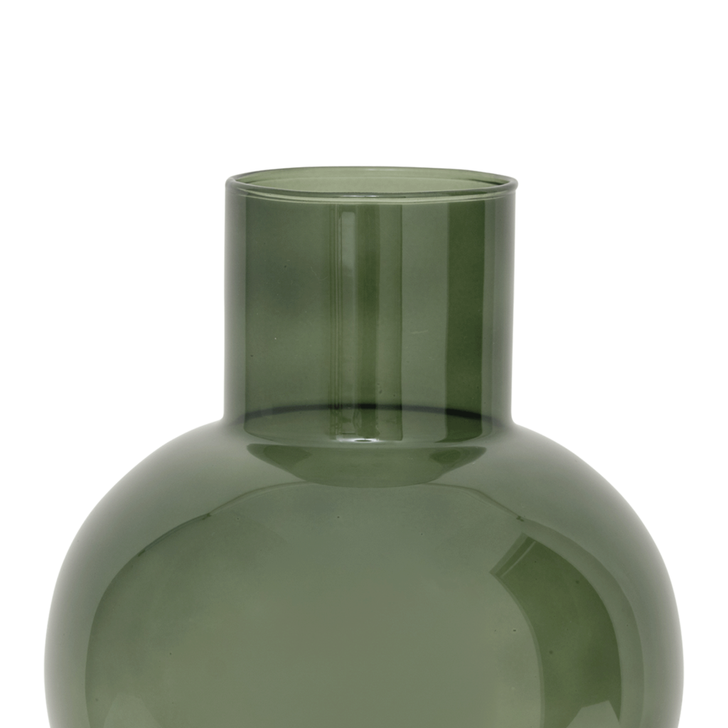Tummy - Vaso in vetro riciclato verde scuro