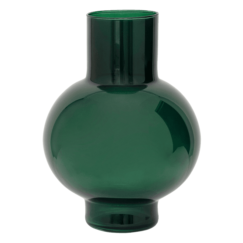 Tummy - Vaso in vetro riciclato verde scuro