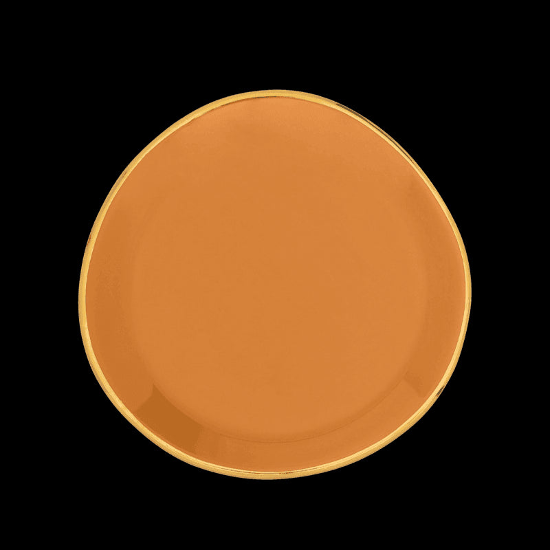 Good Morning - set 4 piattini da tazzina caramello, Ø9 cm