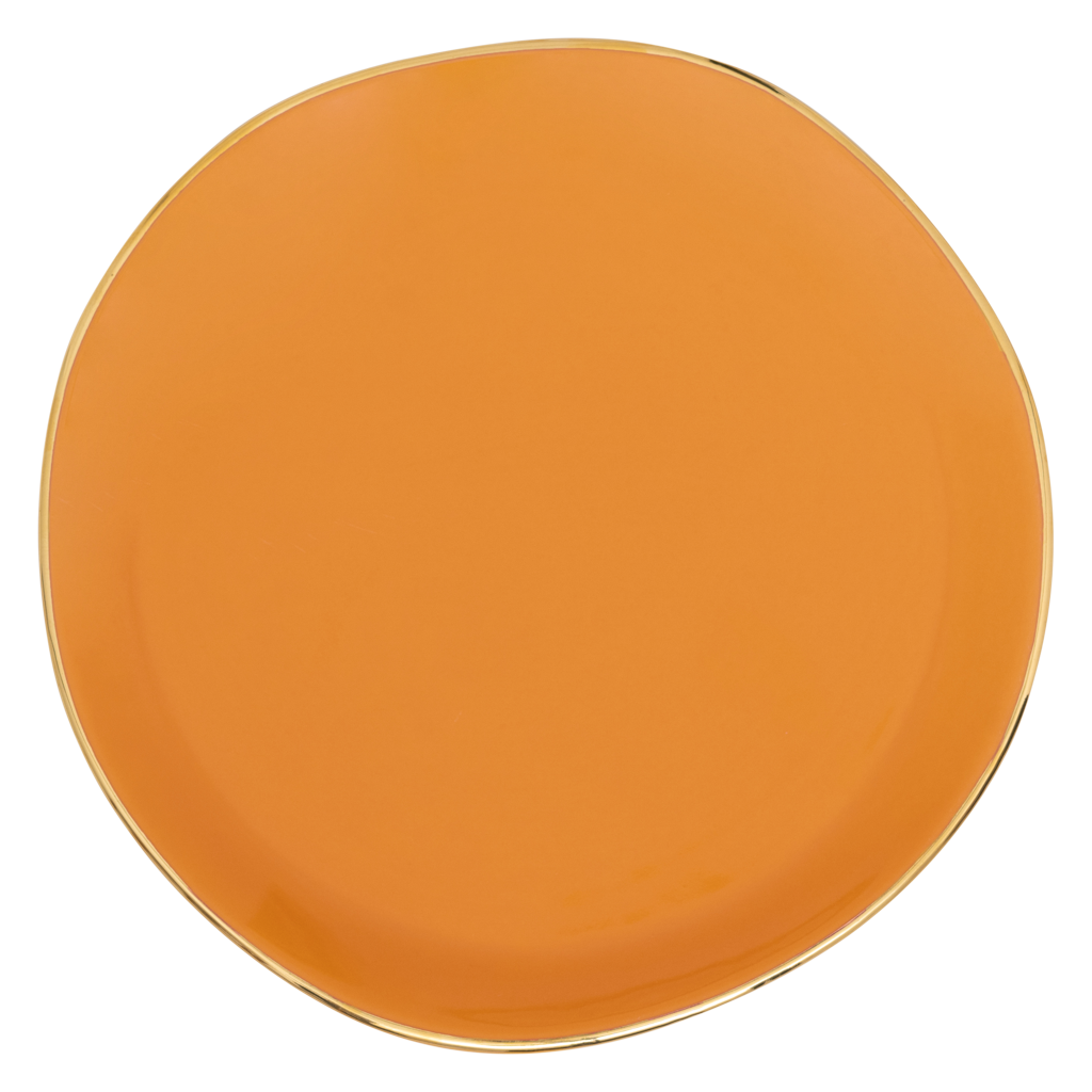 Good Morning - Set 4 piatti in ceramica caramello, Ø17 cm