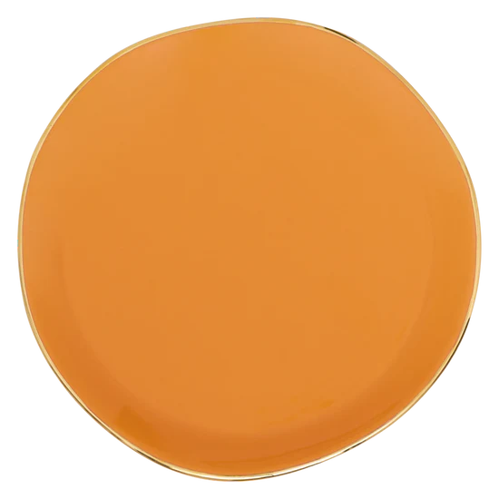 Good Morning - Set 4 piatti in ceramica caramello, Ø17 cm