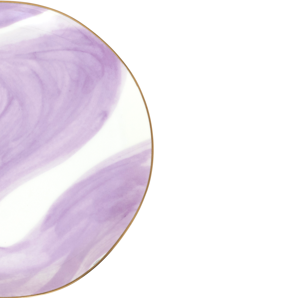 Good Morning - Piatto fantasia viola (set di 4)