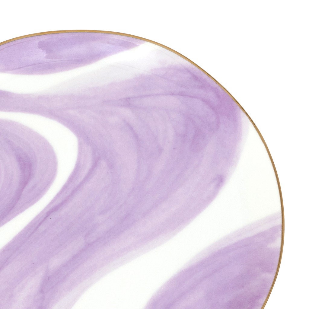 Good Morning - Piatto fantasia viola (set di 4)