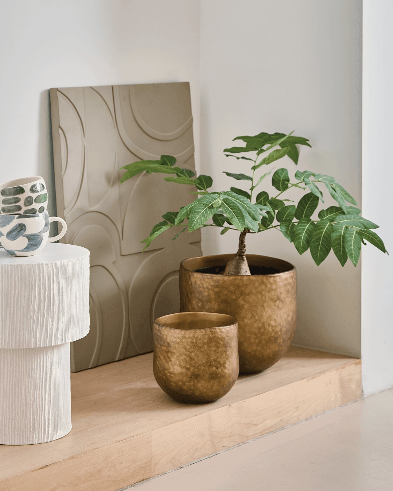 Oro - Portavaso da interno dorato, S