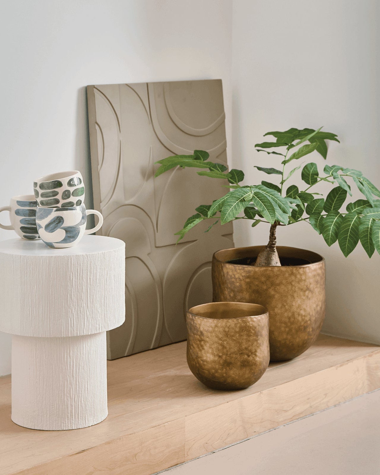 Oro - Portavasi da interno dorato, L