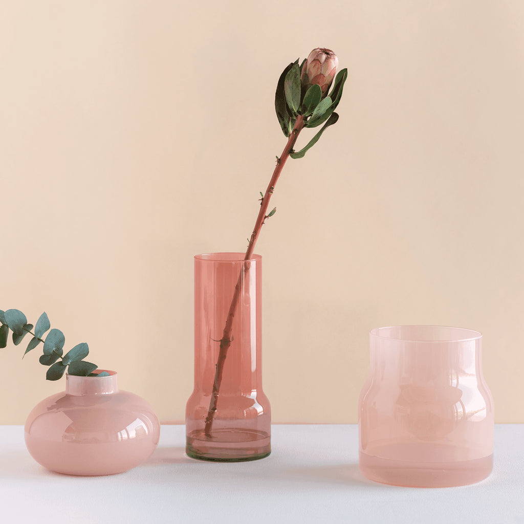 Bodii - Vaso in vetro riciclato rosa
