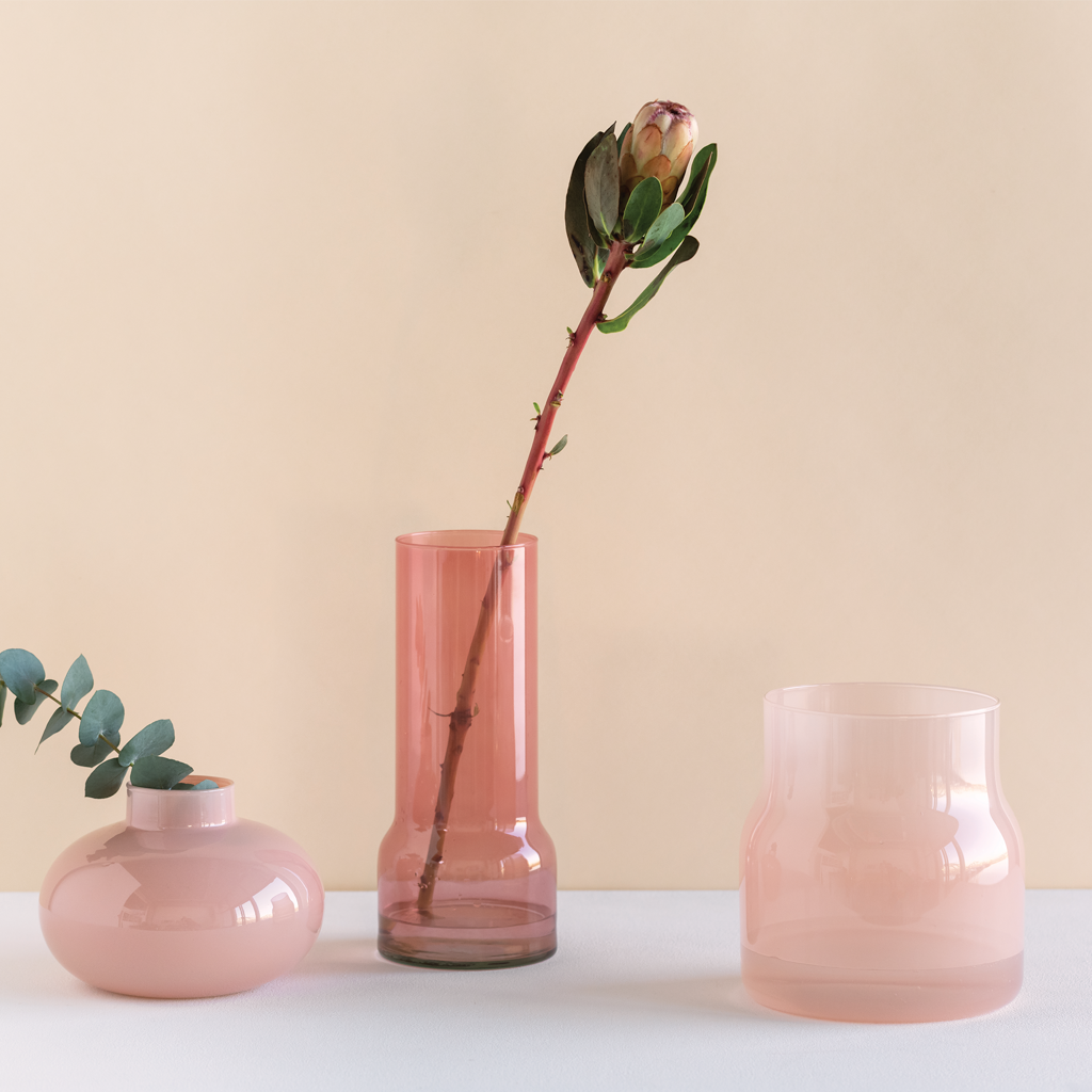 Bodii - Vaso in vetro riciclato rosa