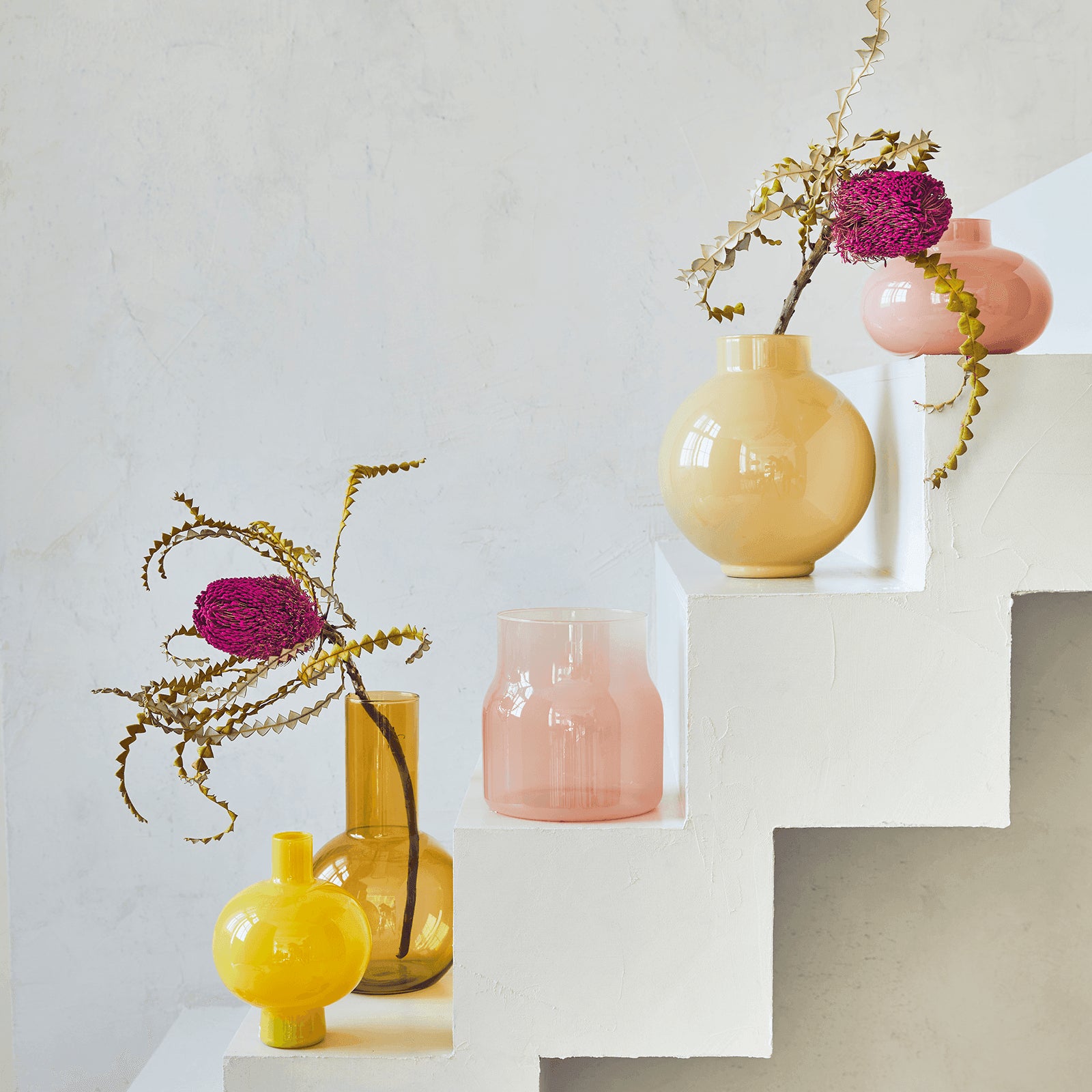 Bodii - Vaso in vetro riciclato rosa