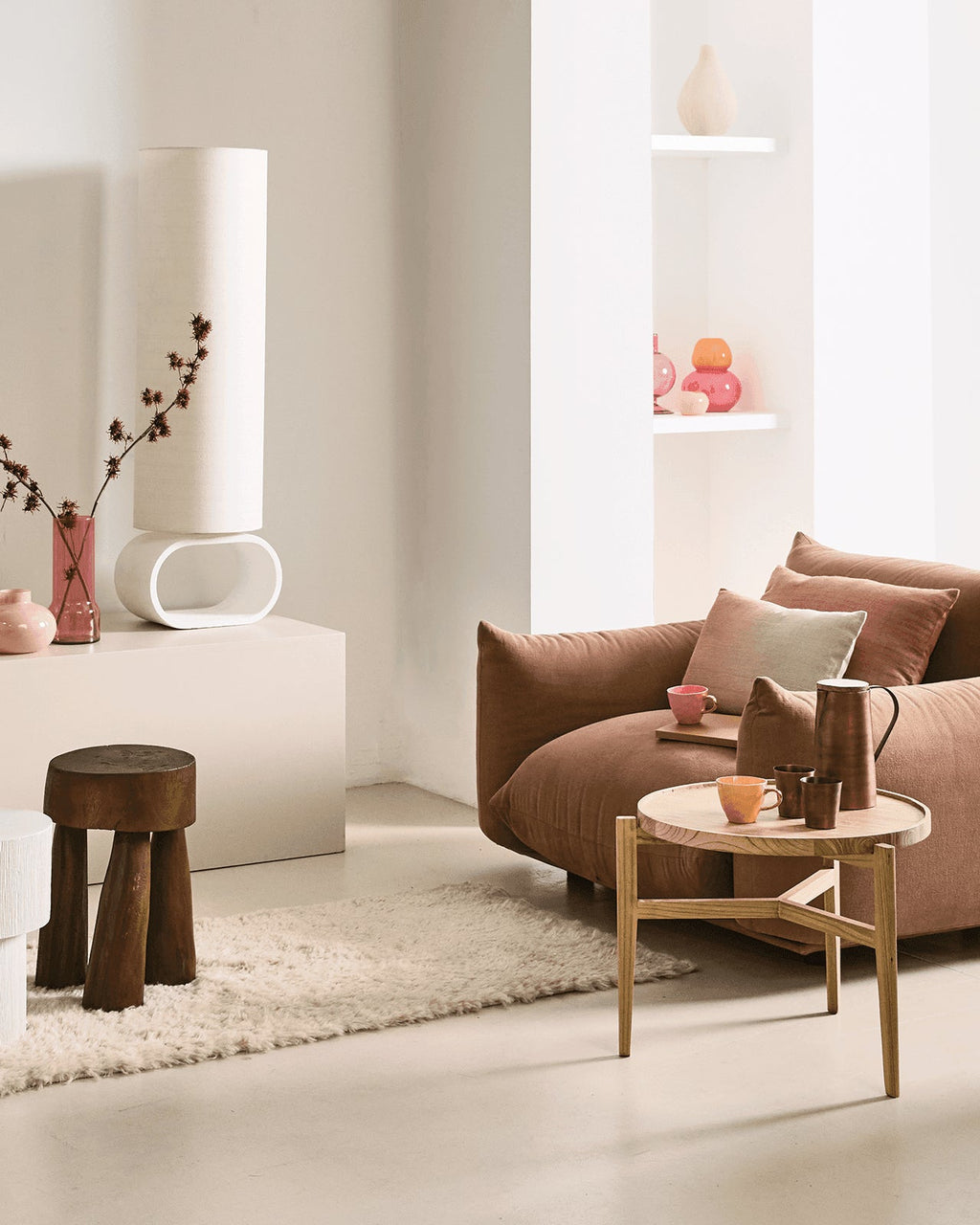 Dizain - tavolino in legno con vassoio