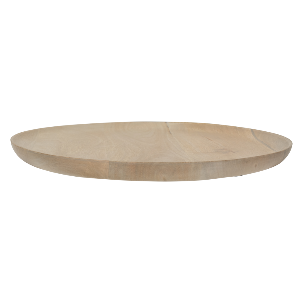 Bila - Vassoio da portata rotondo in legno di mango