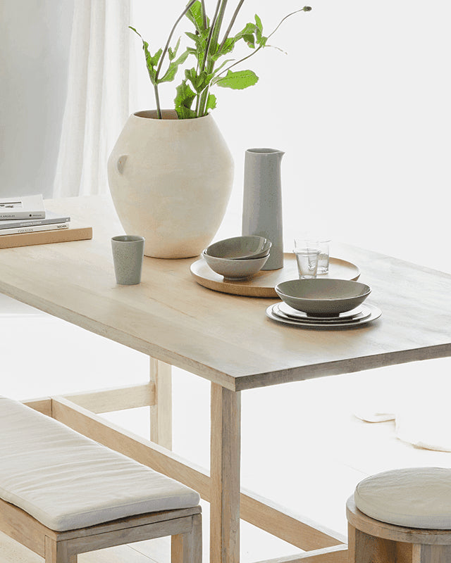 Bila - Vassoio da portata rotondo in legno di mango