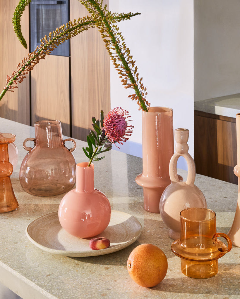 Yolk - Vaso in vetro riciclato rosa