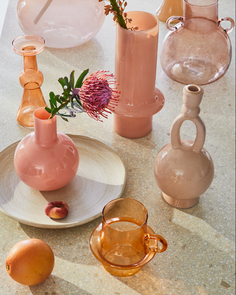 Yolk - Vaso in vetro riciclato rosa