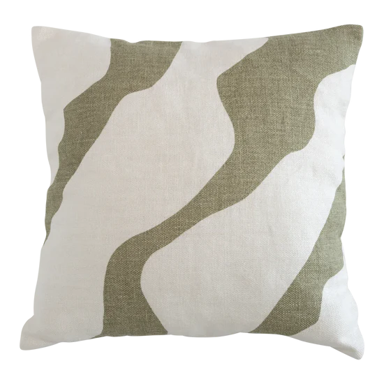 Flux - Cuscino moderno verde e bianco