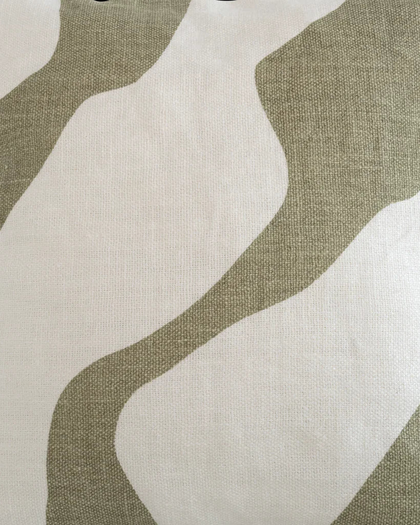 Flux - Cuscino moderno verde e bianco