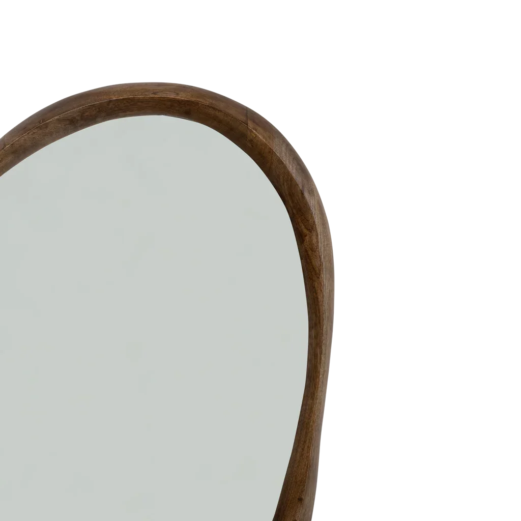 Shizu L - Specchio con cornice in legno di mango