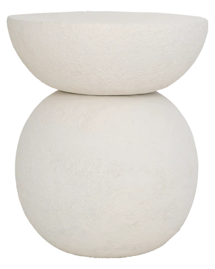 Umi - Side table in metallo bianco