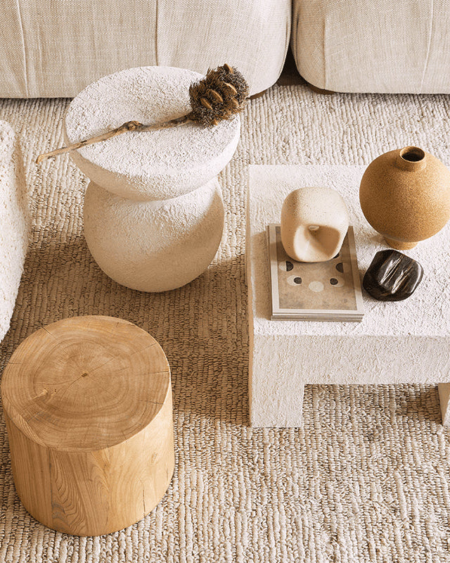 Umi - Side table in metallo bianco