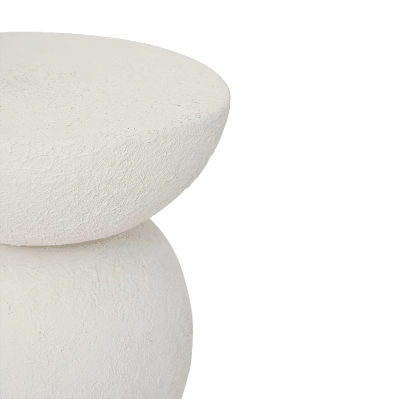 Umi - Side table in metallo bianco