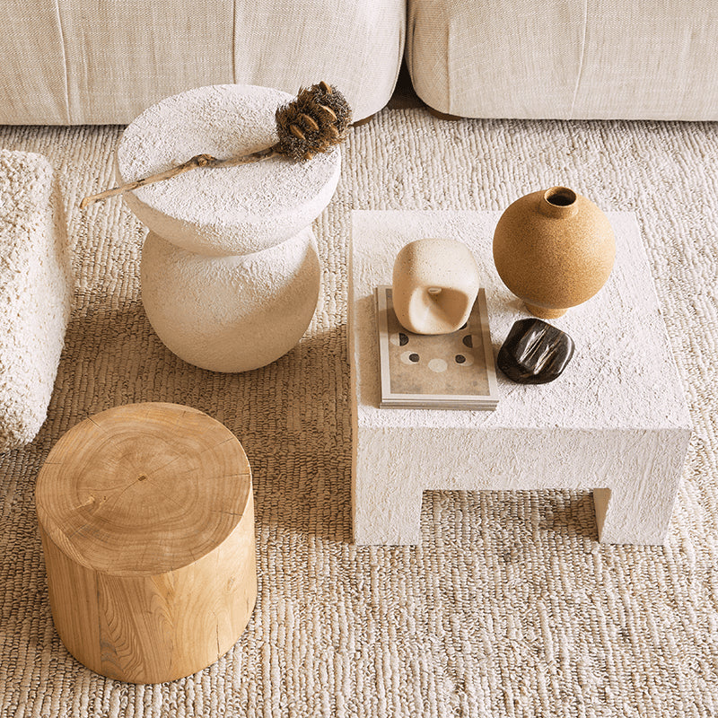 Umi - Side table in metallo bianco