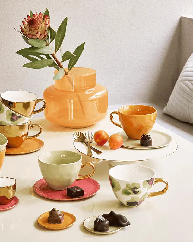 Good Morning - Set 4 tazze da tè caramello, Ø11 cm